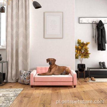 Sofa dla zwierząt duży pies piesek kot piękny różowy